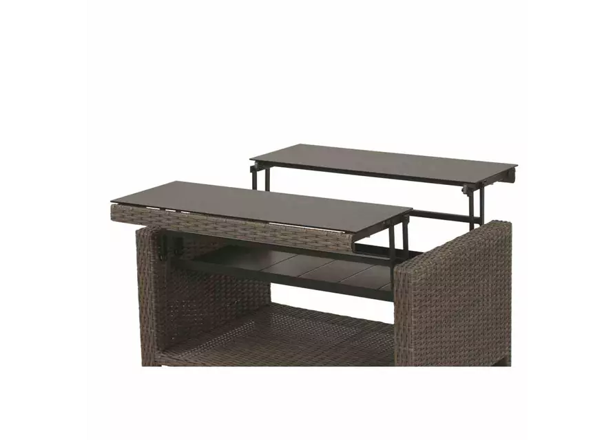 Siena Garden Loungetisch Teramo, 100x65/108x45/65 cm anthrazit