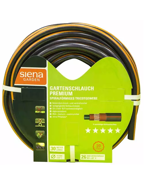 Siena Garden Gartenschlauch Premium, 12,5mm (1/2 Zoll) , 30m-Rolle 