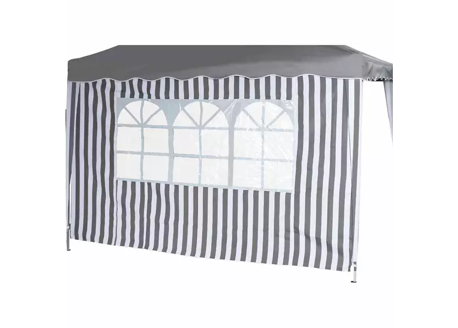 Siena Garden Faltpavillon Seitenteile 2er Set grau/weiß 294x191x0cm 