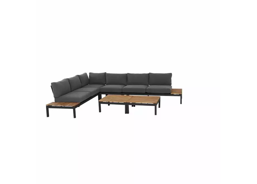 Siena Garden Loungebank Ablageplatte rechts 84 x 175 x 70 cm anthrazit