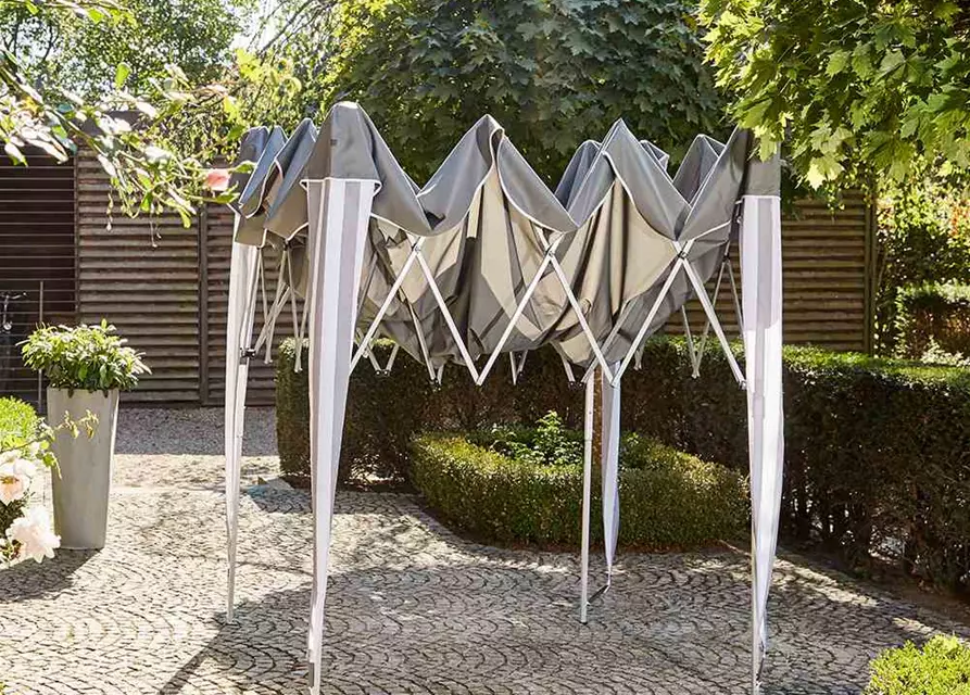 Siena Garden Faltpavillon quadratisch 300x300 cm grün/ weiß 