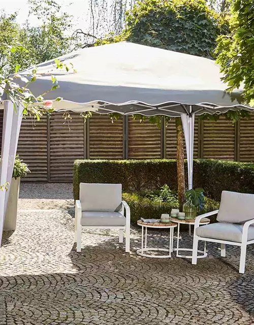 Siena Garden Faltpavillon quadratisch 300x300 cm grün/ weiß 