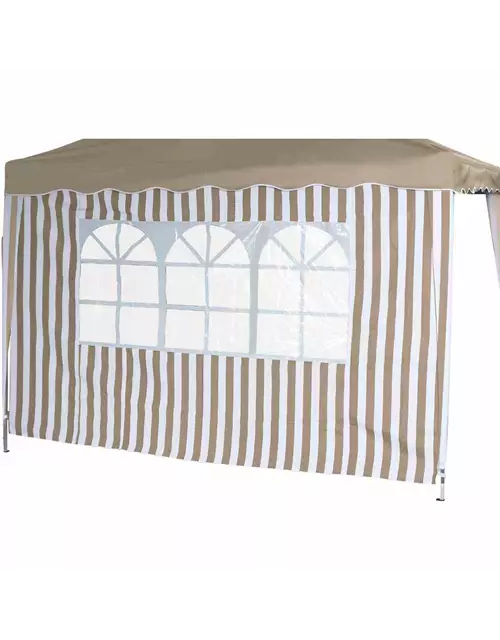 Siena Garden Faltpavillon Seitenteile 2er Set taupe/weiß 294x191x0cm 