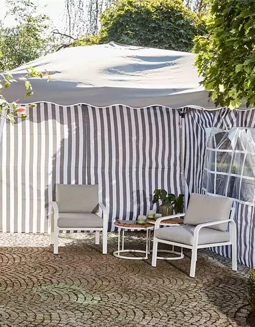 Siena Garden Faltpavillon Seitenteile 2er Set taupe/weiß 294x191x0cm 