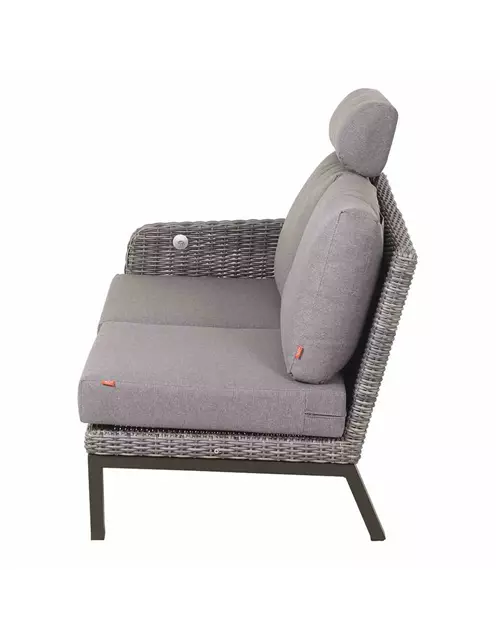 Siena Garden Bellani Ecksofa links Aluminum/Gardino® 