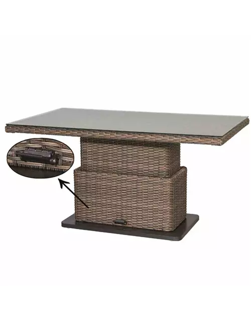 Siena Garden Loungetisch Teramo, 130x75 cm anthrazit