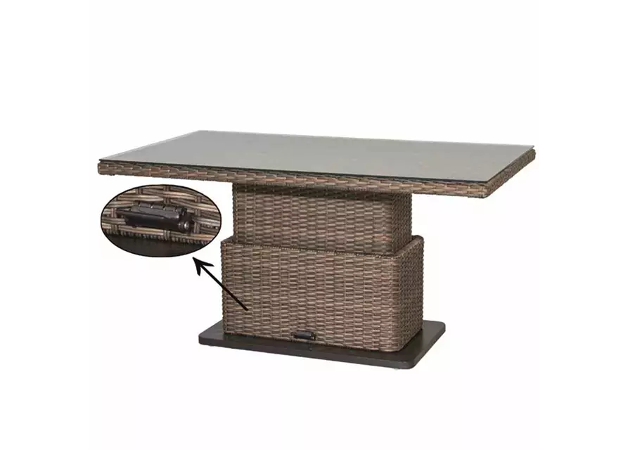 Siena Garden Loungetisch Teramo, 130x75 cm anthrazit