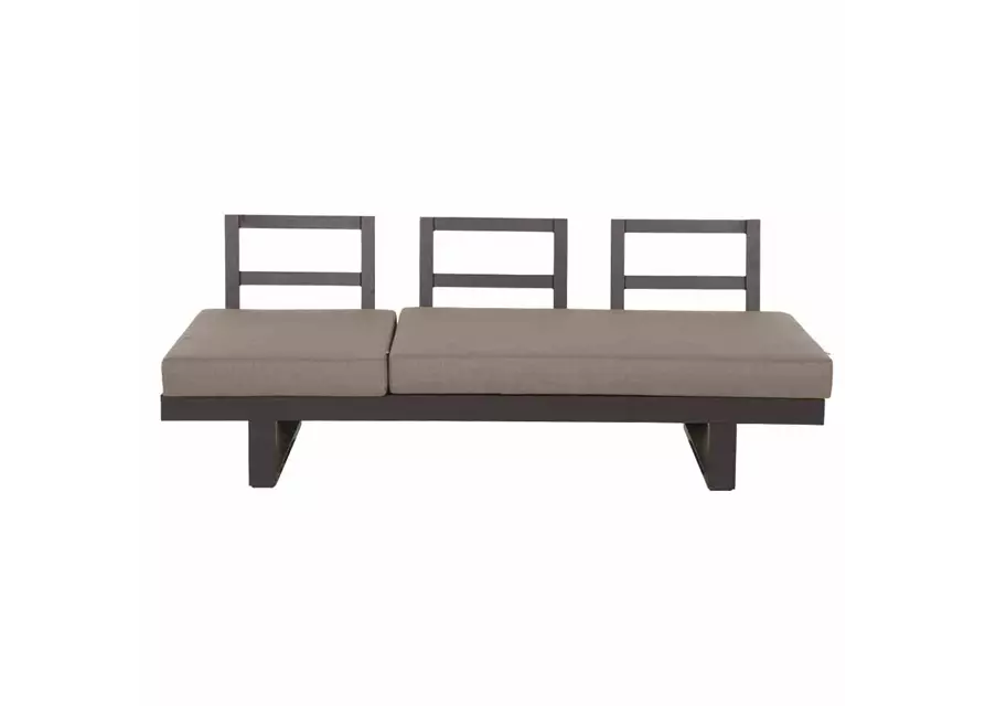 Siena Garden Avenia Loungbank 3-Sitzer anthrazit / taupe Aluminium