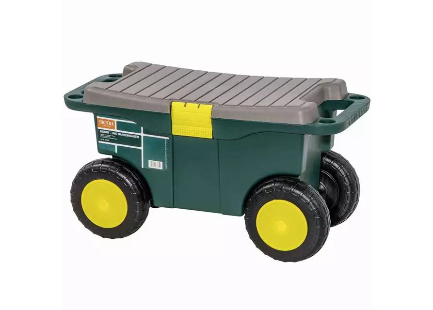 Siena Garden Gartenkarre Hobby- und Gartenwagen 55x30x27 cm grün und grau Kunststoff