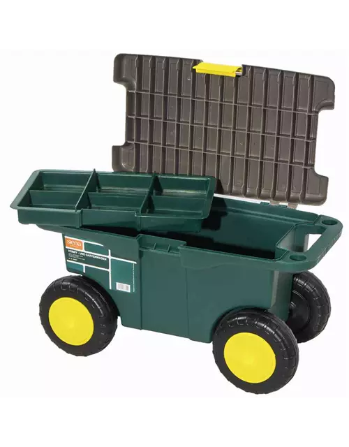 Siena Garden Gartenkarre Hobby- und Gartenwagen 55x30x27 cm grün und grau Kunststoff