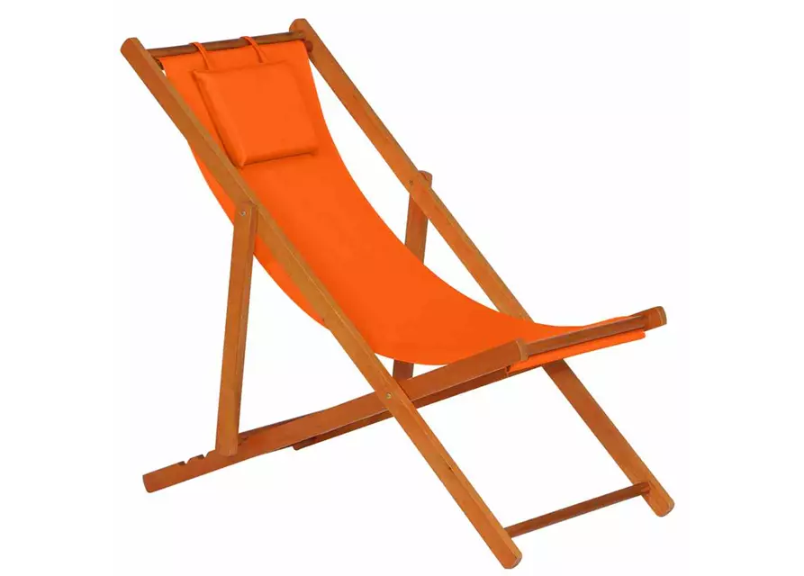 Siena Garden Faro Beach-Liegestuhl orange Holz/Textilene