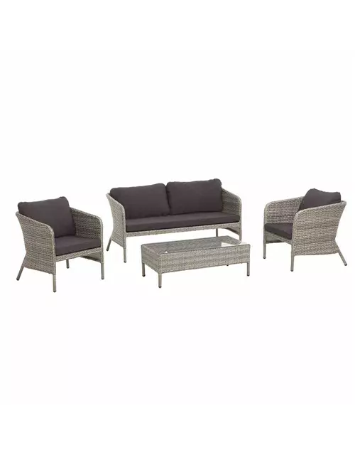 Siena Garden Moreno Loungeset 4tlg. Geflecht/Polyester