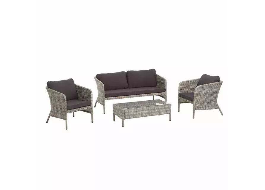 Siena Garden Moreno Loungeset 4tlg. Geflecht/Polyester