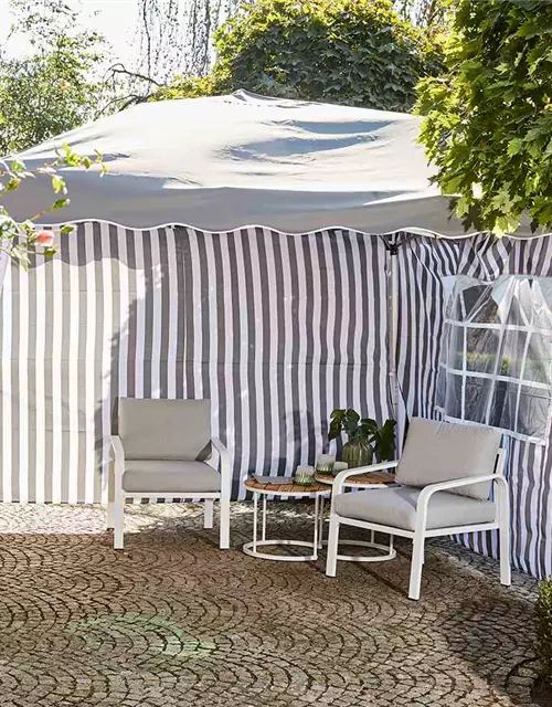 Siena Garden Faltpavillon quadratisch 300x300 cm weiß/blau