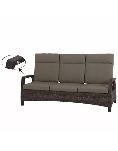 Siena Garden Corido 3-Sitzersofa inkl. Kissen Aluminium/Geflecht 