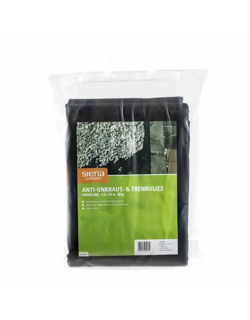 Siena Garden Anti-Unkrautvlies 1,5x10m, 100g schwarz