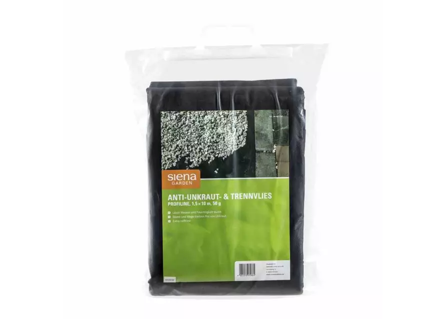 Siena Garden Anti-Unkrautvlies 1,5x10m, 100g schwarz