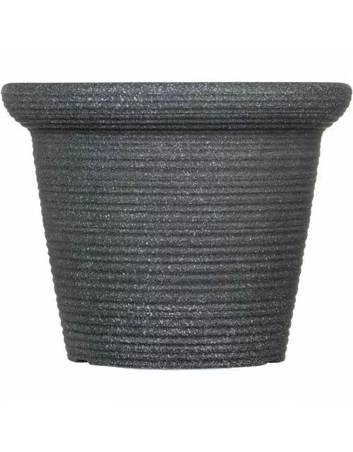 PP-Plastic Gefäß Luna 38, Ø 38x30cm schwarz Granit 