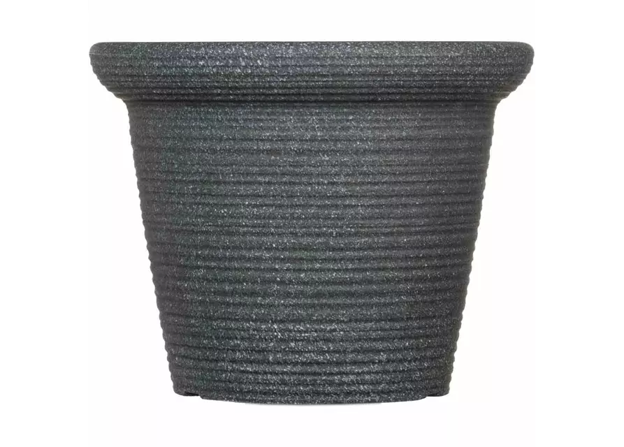 PP-Plastic Gefäß Luna 38, Ø 38x30cm schwarz Granit 