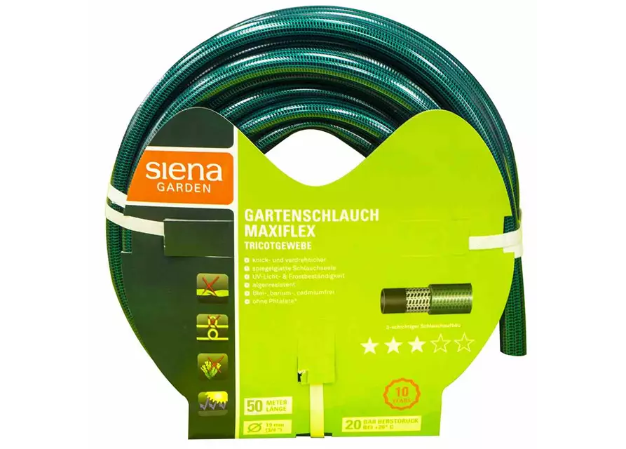 Siena Garden Gartenschlauch Maxiflex, 19mm (3/4 Zoll) , 50m-Rolle 