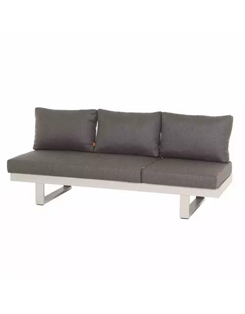 Siena Garden Avenia Loungbank 3-Sitzer weiß / grau Aluminium