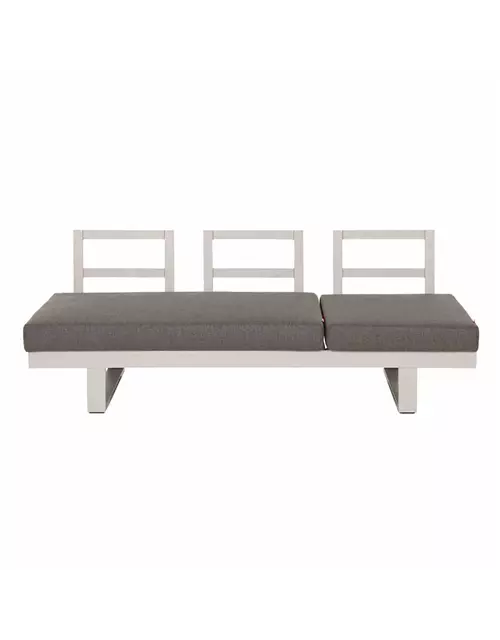 Siena Garden Avenia Loungbank 3-Sitzer weiß / grau Aluminium