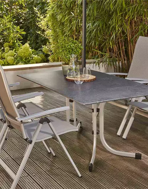 Siena Garden Slim Klapptisch 120x80cm Stahl/Topalit 