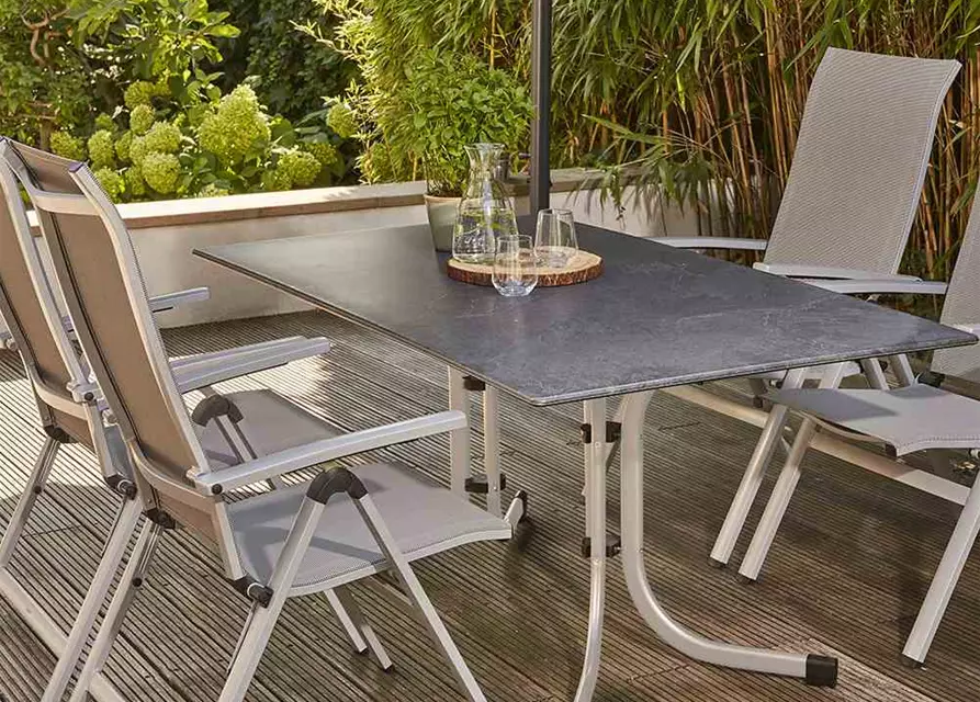 Siena Garden Slim Klapptisch 120x80cm Stahl/Topalit 