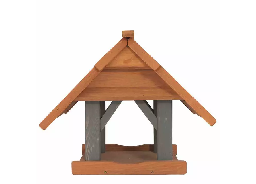 Siena Garden Vogelfutterhaus, 44x34x37 cm, hellbraun und braun Fichtenholz