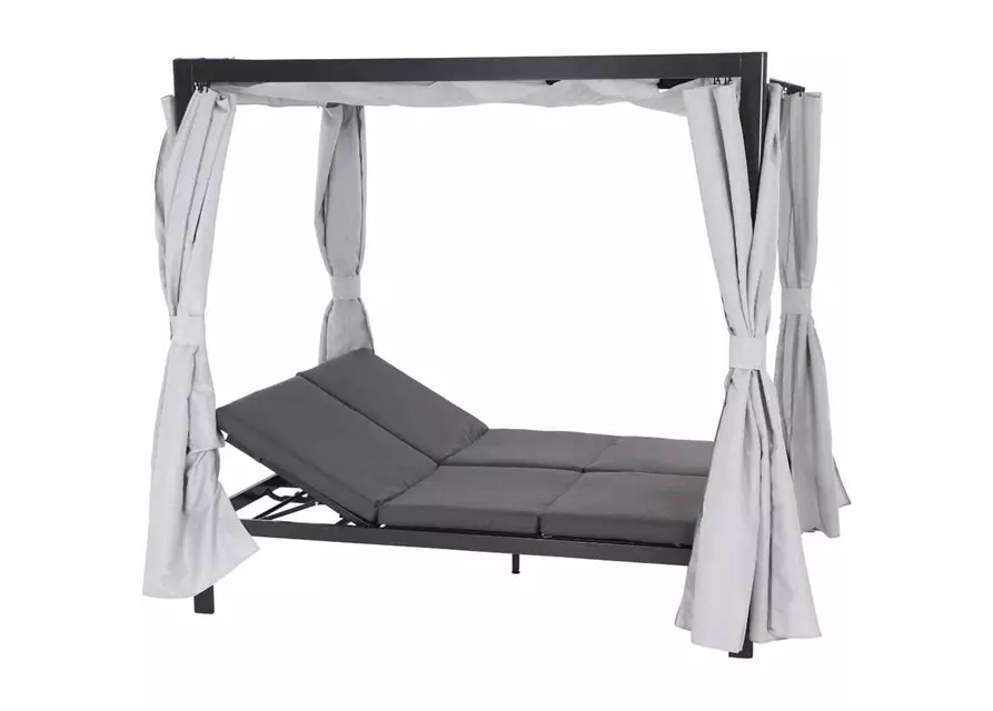 Siena Garden Waikiki Loungebett inkl. Dach Aluminium/Textil 