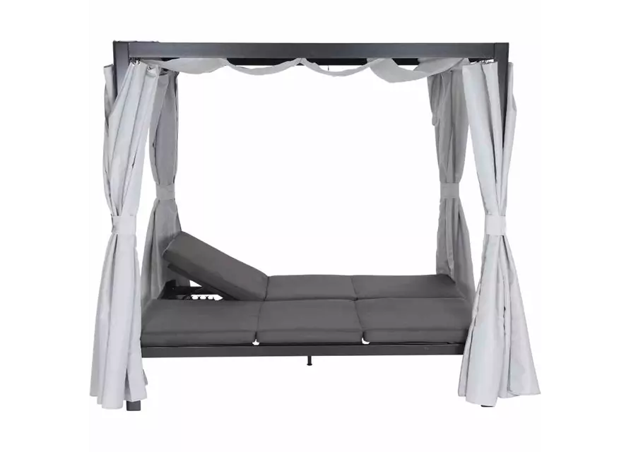 Siena Garden Waikiki Loungebett inkl. Dach Aluminium/Textil 