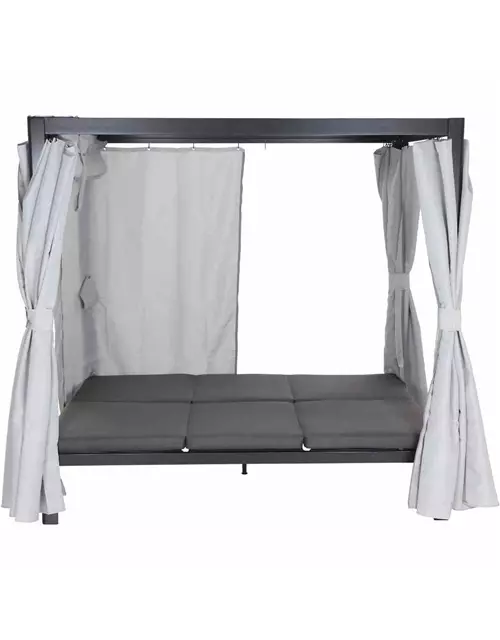 Siena Garden Waikiki Loungebett inkl. Dach Aluminium/Textil 