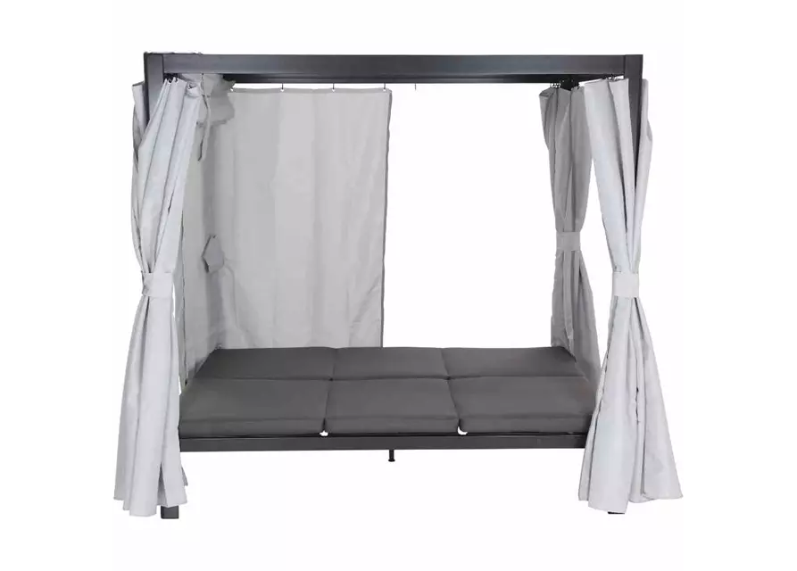 Siena Garden Waikiki Loungebett inkl. Dach Aluminium/Textil 