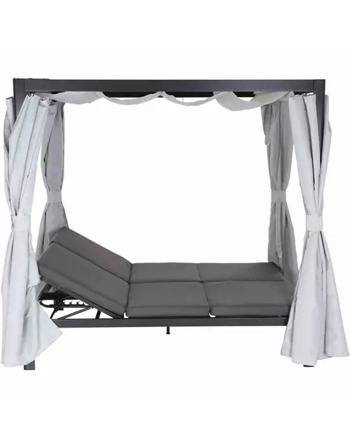 Siena Garden Waikiki Loungebett inkl. Dach Aluminium/Textil 