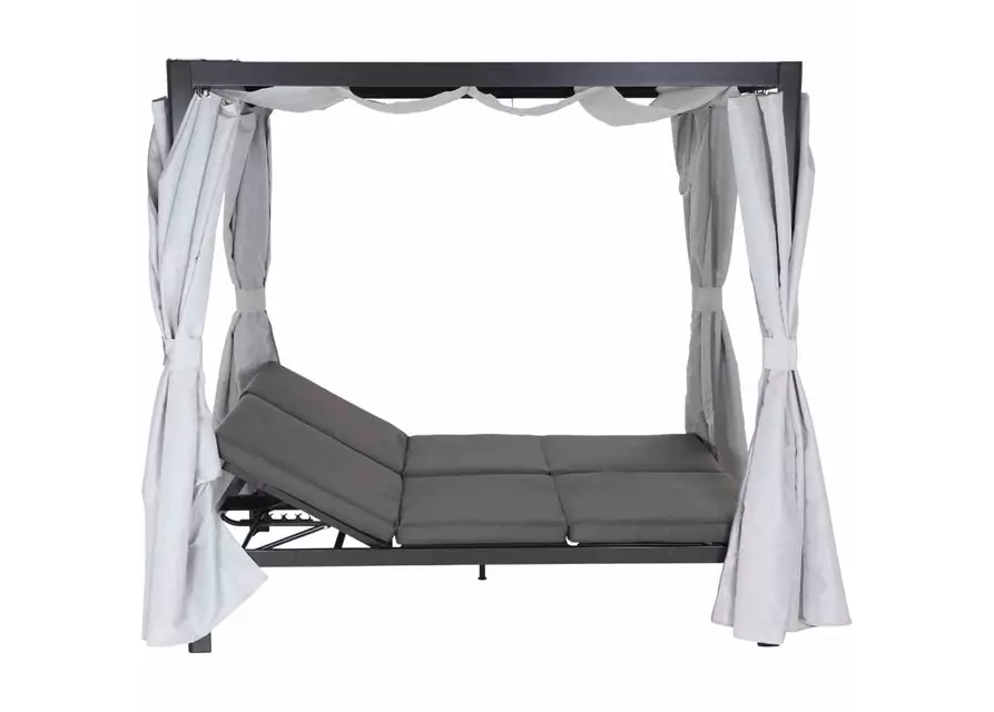 Siena Garden Waikiki Loungebett inkl. Dach Aluminium/Textil 