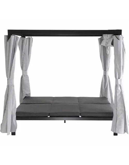 Siena Garden Waikiki Loungebett inkl. Dach Aluminium/Textil 