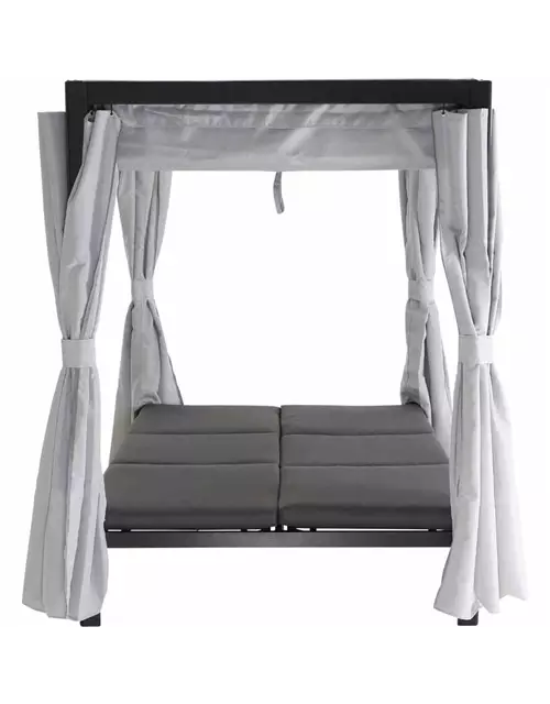 Siena Garden Waikiki Loungebett inkl. Dach Aluminium/Textil 