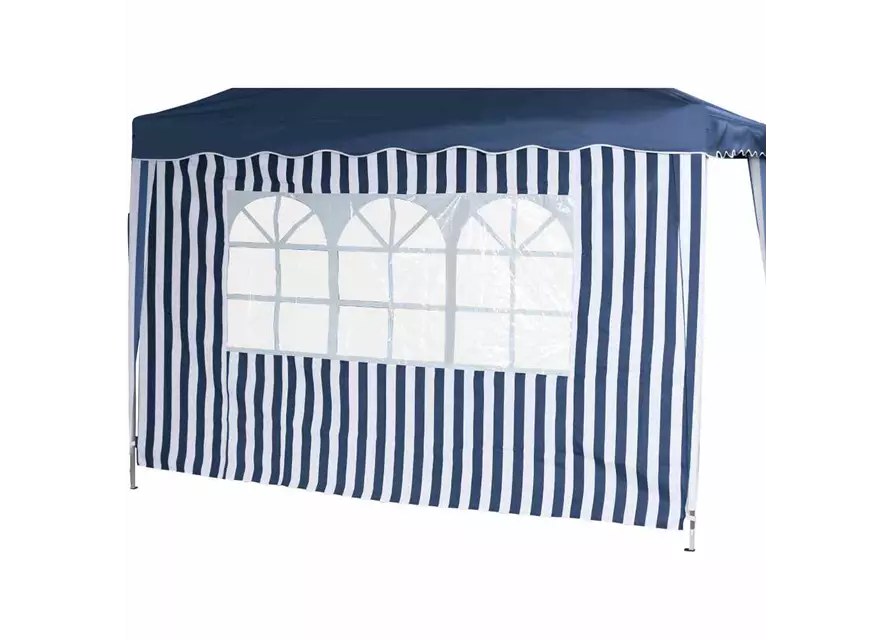 Siena Garden Faltpavillon Seitenteile 2er Set 294x191x0cm blau/weiß Polyester 