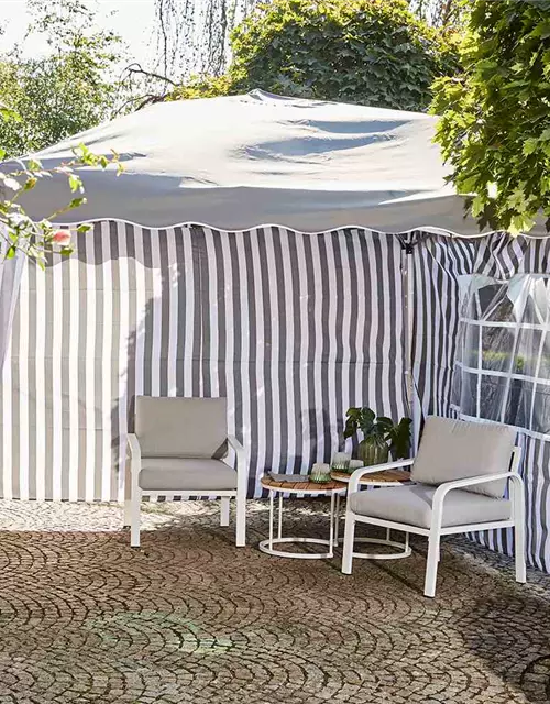 Siena Garden Faltpavillon Seitenteile 2er Set 294x191x0cm blau/weiß Polyester 