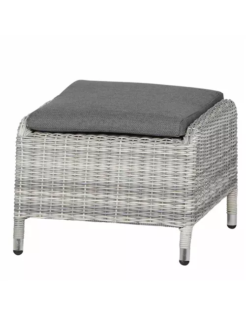 Siena Garden Cando Hocker Geflecht icegrey