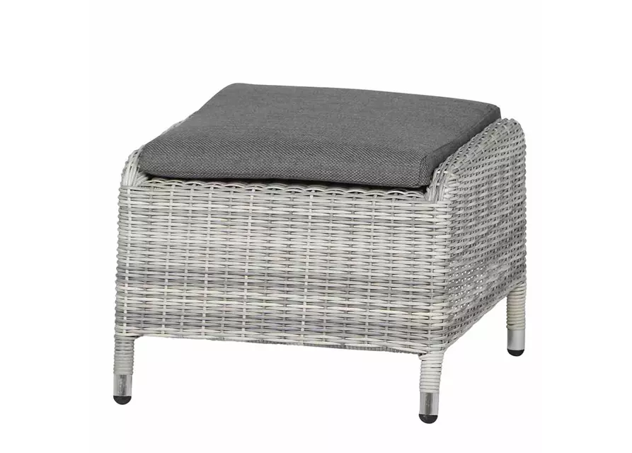 Siena Garden Cando Hocker Geflecht icegrey