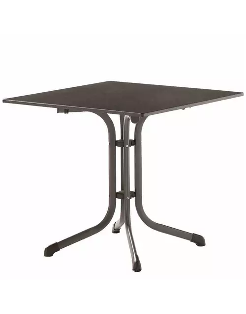 Sieger Klapptisch vivodur 80x80 cm Grau Schwarz