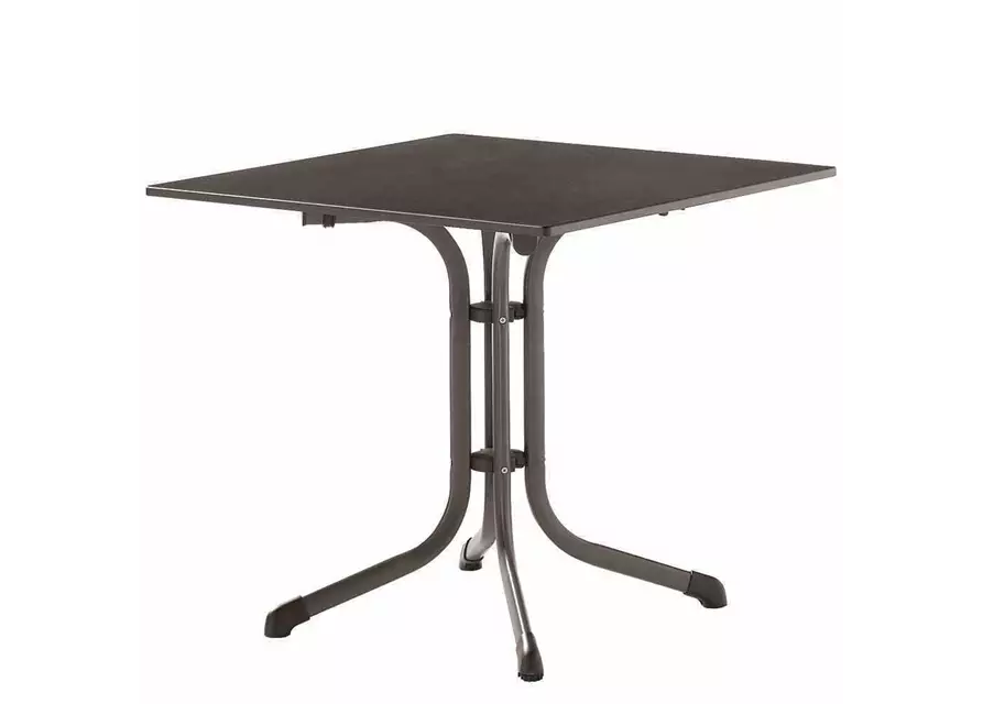 Sieger Klapptisch vivodur 80x80 cm Grau Schwarz