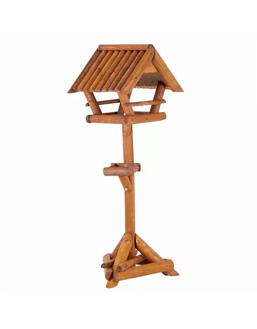 Siena Garden Vogelfutterhaus, 54x43x136,5 cm braun Fichtenholz