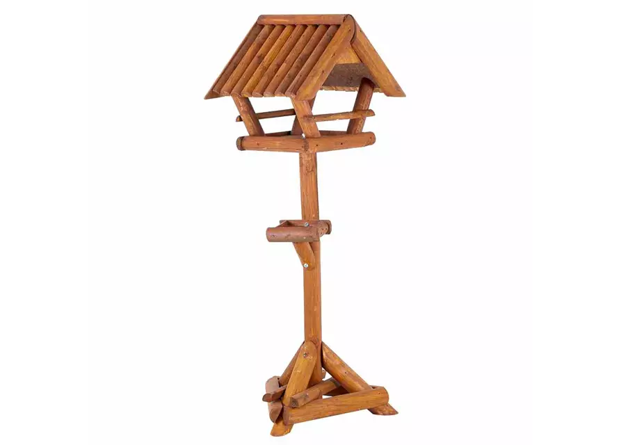 Siena Garden Vogelfutterhaus, 54x43x136,5 cm braun Fichtenholz