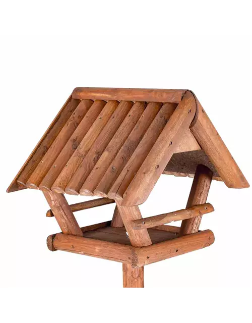 Siena Garden Vogelfutterhaus, 54x43x136,5 cm braun Fichtenholz