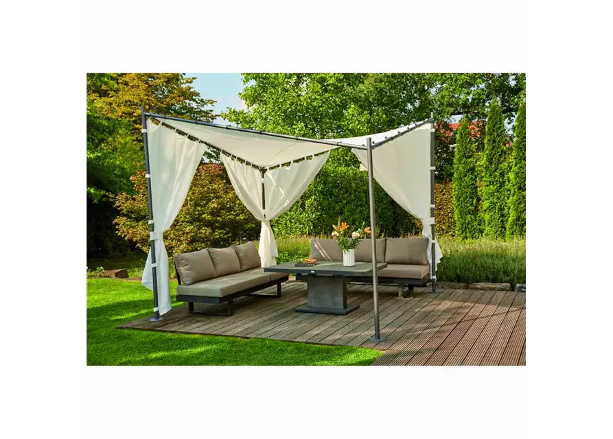 Siena Garden Seitenteile zu Pavillon Berlino 2er Set 3x3 m, weiß