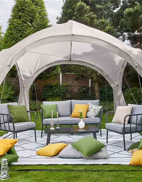 Siena Garden Pavillon Roma quadratisch, 320x320 cm grau 