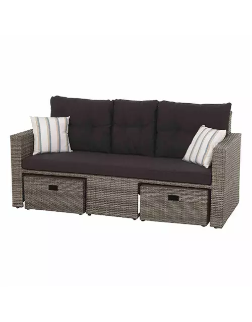 Siena Garden Barrios Loungeset 3tlg. Geflecht/Polyester