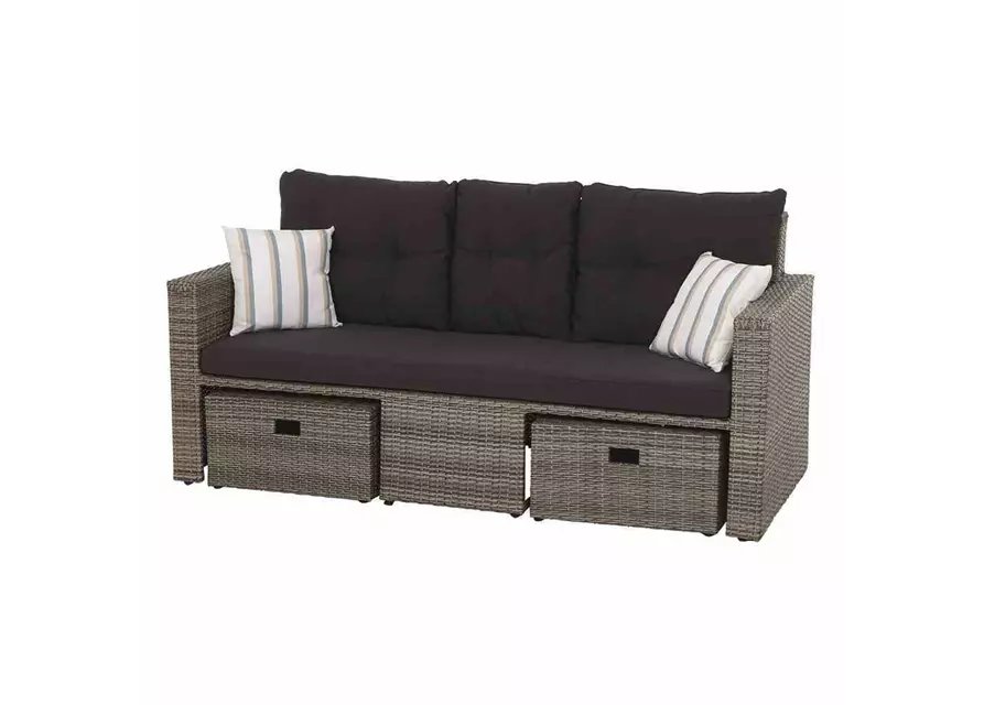 Siena Garden Barrios Loungeset 3tlg. Geflecht/Polyester